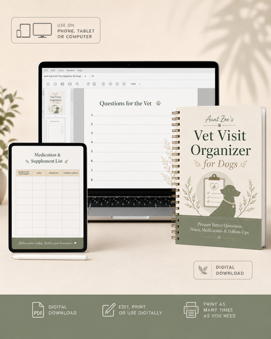 Aunt Zoe's Vet Visit Organizer for Dogs (Digital)